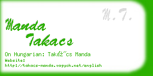 manda takacs business card